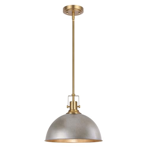 13 Inch Antique Silver Metal Pendant Light Kitchen Island