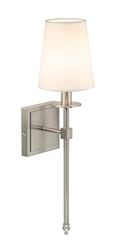 Bedroom Wall Lamps Set of 2 Brushed Nickel Bathroom Sconces (2 Count)
