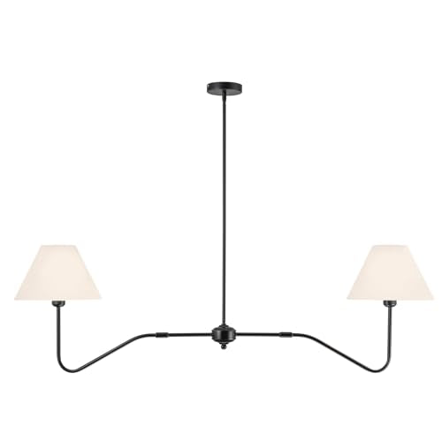 2 Light 55 Inch Modern Linear Chandelier for Dining Room