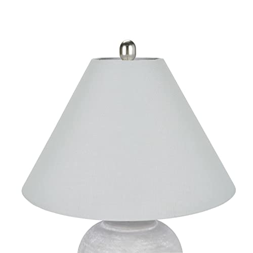 Home 23" Grey Vintage Distressed Ceramic Pot Table Lamp for Bedroom