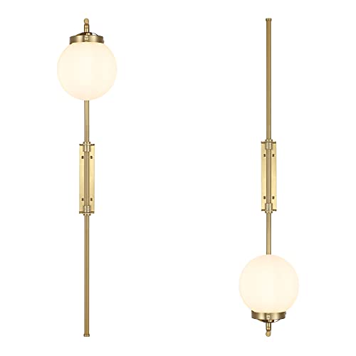 Gold Wall Sconces Set of 2 with Globe Shade (2 Count)