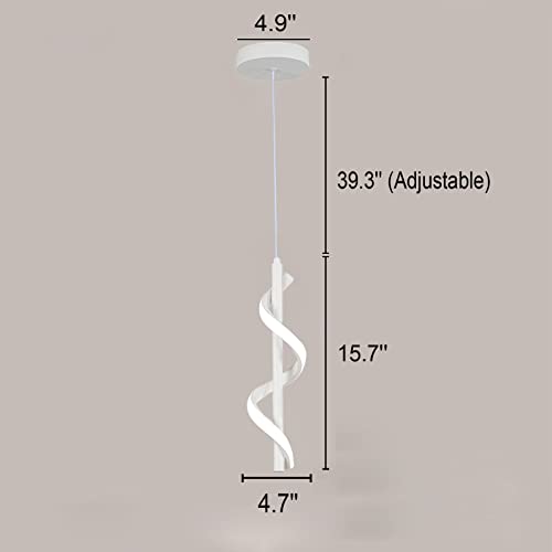 13W Modern Spiral Led Pendant Light Fixture