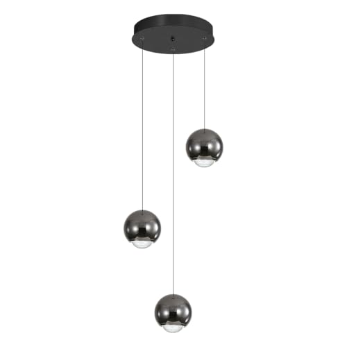 3 Light Modern Black Pendant Light Chandelier for Dining Room