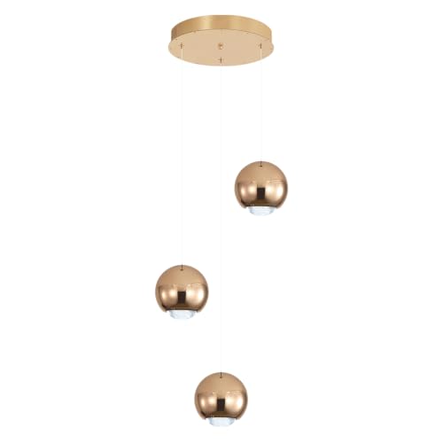 Modern Gold Pendant Light Globe Chandelier for Kitchen Island