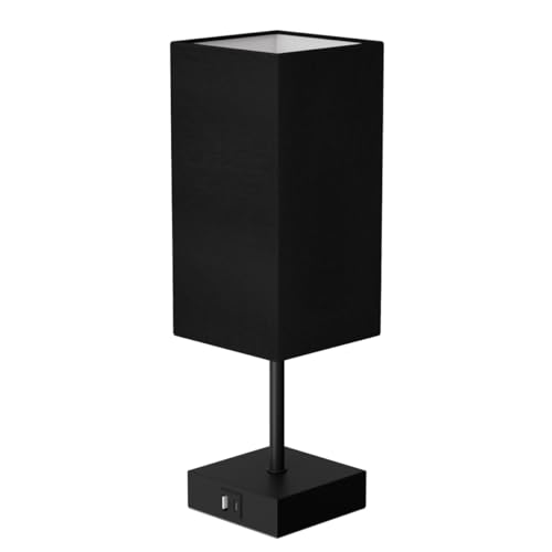 Bedside Table Lamp for Bedroom with 2 USB Ports