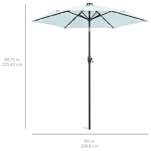 7.5ft Solar Umbrella LED Lighted Patio Umbrella