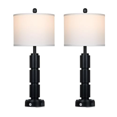 Set of 2 Modern Table Lamps for Living Room Bedroom (2 Count)