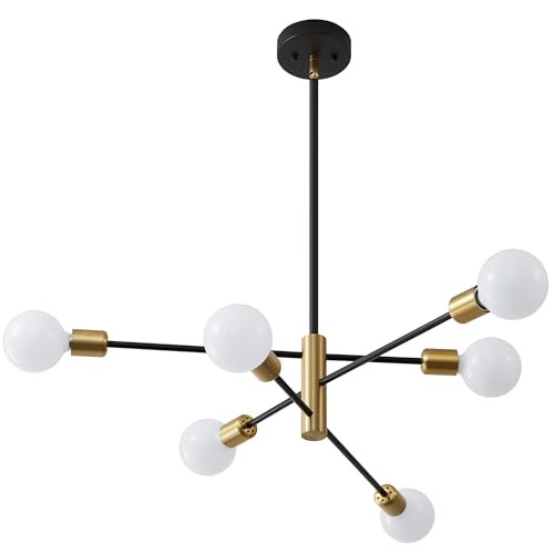 Chandeliers for Dining Room Black Gold 6