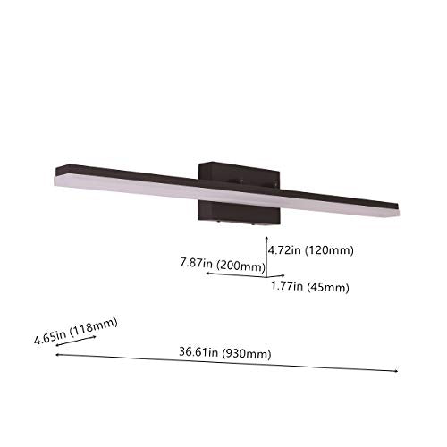 36in Modern LED Vanity Lights for Bathroom Black