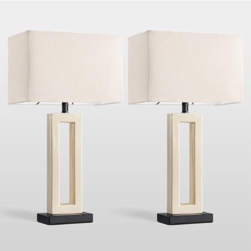 22" Modern Ceramic Table Lamps Set of 2 (2 Count)