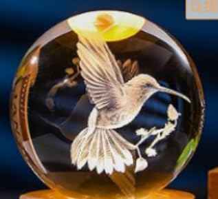 Bird Gifts for You, Large 3D Bird Lamp, Crystal Night Light 16 Color Changing with Remote Control for Bedroom Decor, BirdFigurines