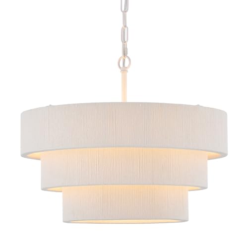 20” Boho Hand Woven Rattan Chandelier 3 Round Adjustable Coastal Pendant Light for Kitchen Island Dining Living Room