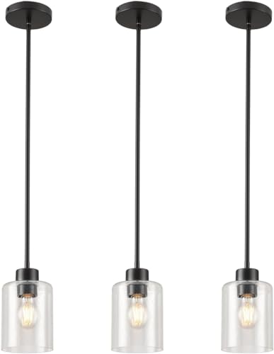Black Pendant Light Fixture for Kitchen Island