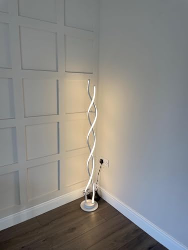 Modern Floor Lamps for Living Room White 3‑Color Remote Dimmable