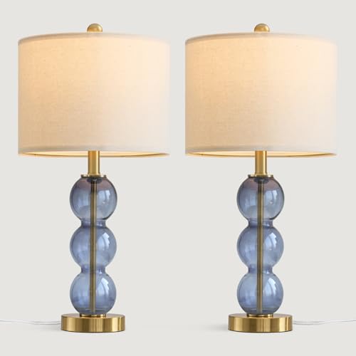 25" Blue Table Lamps for Living Room