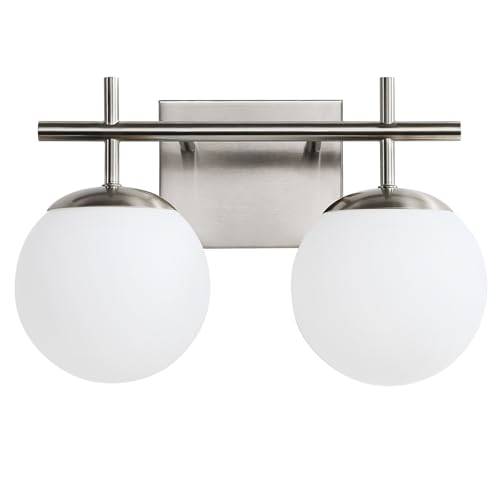 Brushed Nickel Vanity Light for Bathroom (2 Count)