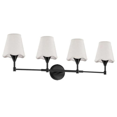 Modern Bathroom Vanity Light Fixtures (Matte Black / 4 LIGHT)