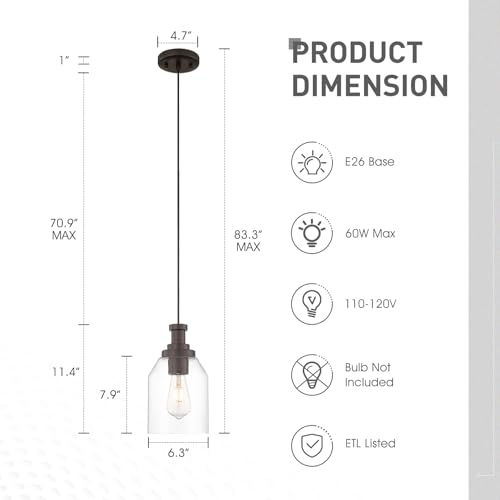 1 Light Pendant Light Fixtures for Kitchen Bedroom