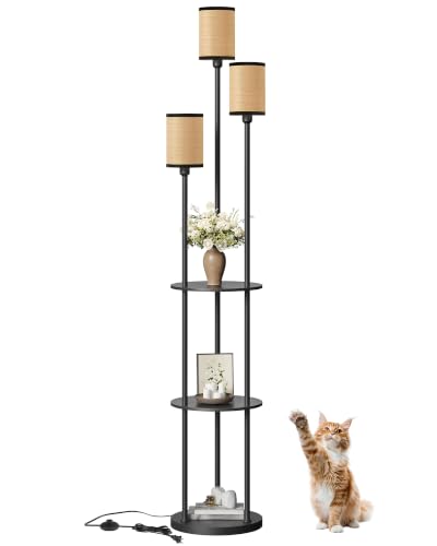 Floor Lamp with Shelves
