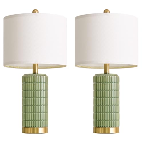 Bedside Table Lamps Set of 2 for Living Room with 2 USB Ports (2 Count)