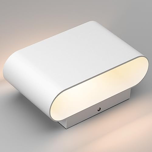 Modern LED Wall Sconces Hardwired Interior Wall Lights Set of 2 Indoor Aluminum Up and Down Wall Mount Light for Living Room Bedroom Hallway Corridor Warm White 3000K (2 Count)