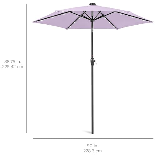 7.5ft Solar Umbrella LED Lighted Patio Umbrella