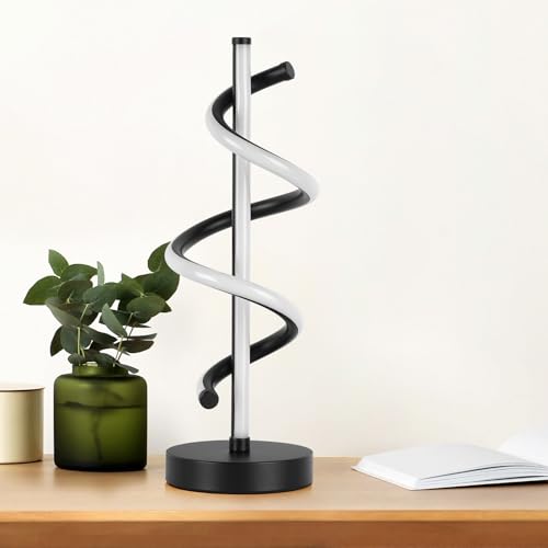 Black Spiral LED Table Lamp
