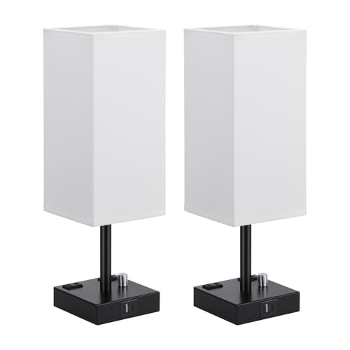 White Bedside Table Lamps Set of 2 (2 Count)