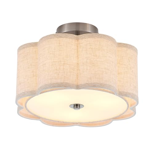 13" Chrome Semi Flush Mount Ceiling Light