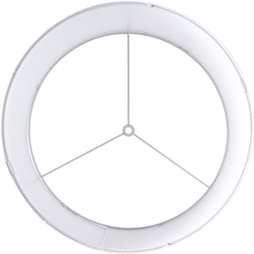 Pure White Drum Lamp Shades Set of 2 Large Lampshade 16``Top x 16``Bottom x 12``High (2 Count)
