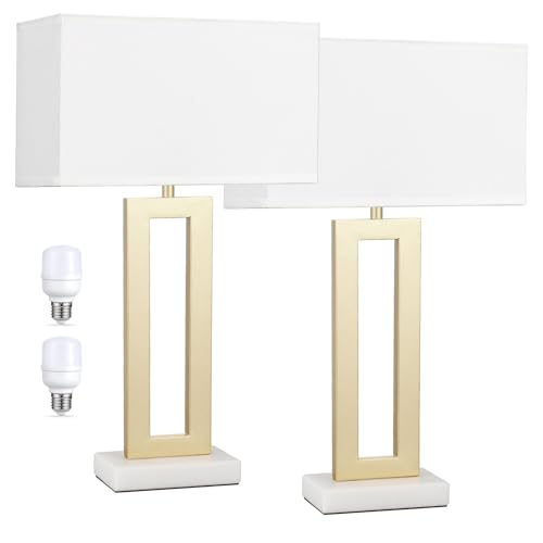 22" Tall Bedroom Lamps for Living Room (2 Count)