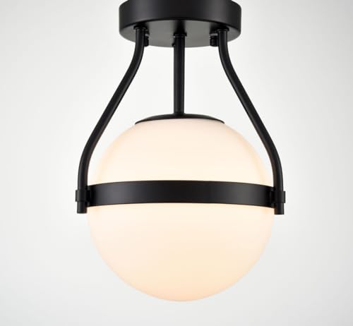 Modern Globe Semi Flush Mount Ceiling Light