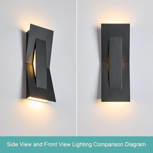 2 Pack LED Outdoor Wall Lights Dimmable (2 Count)