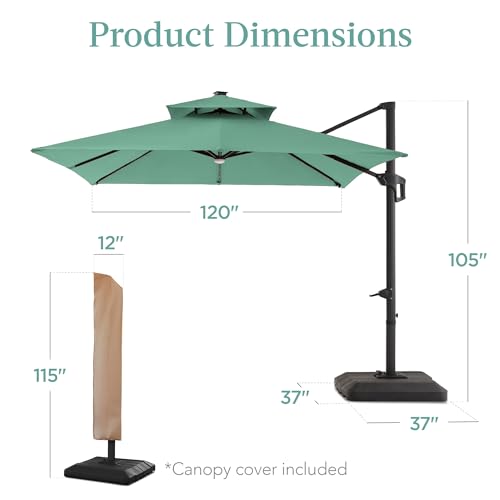 10x10ft Cantilever Patio Umbrella w
