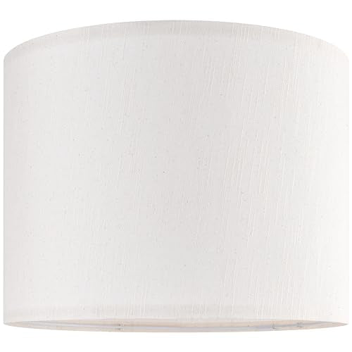 Beige Bamboo Knot Linen Textured Lamp Shades Set of 2 Large Drum Lamp Shade 16``Top x 16``Bottom x 12``High (2 Count)