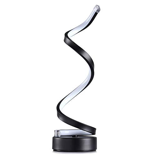 Black Spiral LED Table Lamp