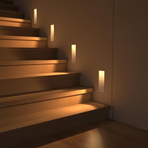 4 Pack Trimless Recessed Step Lights 2W 3000K Stair Light (4 Count)