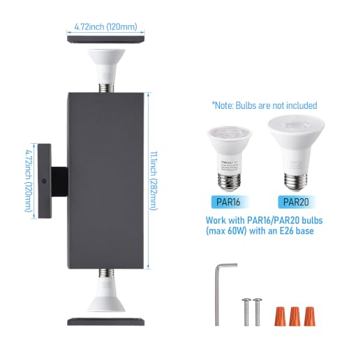 2 Pack 12" Outdoor Rectangular Wall Light (2 Count)