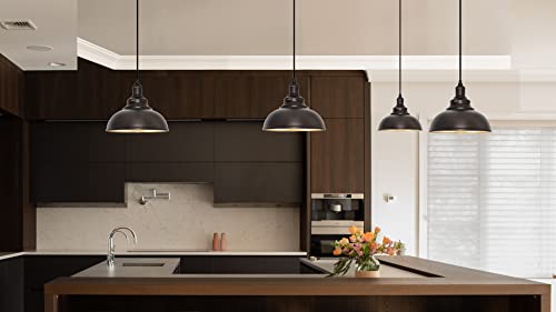 3 Pack Farmhouse Dome Pendant Lights for Kitchen Island Bronze (3 Count)