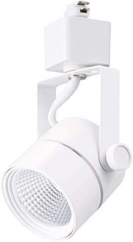 CLOUDY BAY 8W 3000K Warm White Dimmable LED Track Light Head,CRI90+ True Color Rendering Adjustable Tilt Angle Track Lighting Fixture,40° Angle for Accent Retail,White Finish,Halo Type- Pack of 6 - Aura Lighting