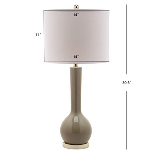 Lighting Collection Mae Long Neck Modern Contemporary Taupe Ceramic 31 (2 Count)