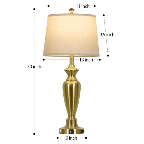 30" Tall Gold Table Lamp for Living Room