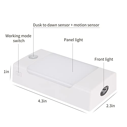 4-in-1 LED Night Light Emergency Backup Light, Motion Sensor, Dusk-to-Dawn Sensor, Rechargeable Battery Operated 5000K Daylight White, LED Flash Light for Home, Power Failure, Hurricane, 2Pack (2 Count)