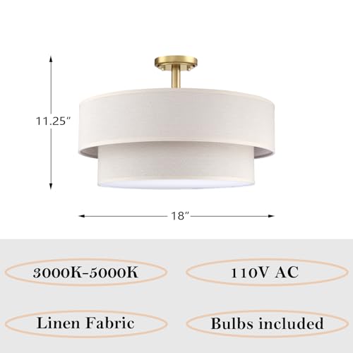 18 Inch LED 24W Adjustable 3000