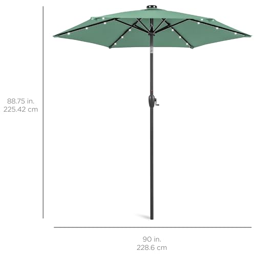 7.5ft Solar Umbrella LED Lighted Patio Umbrella