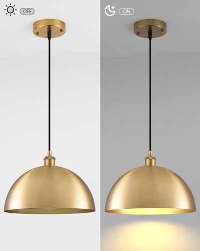 Gold Pendant Lights (2 Count)