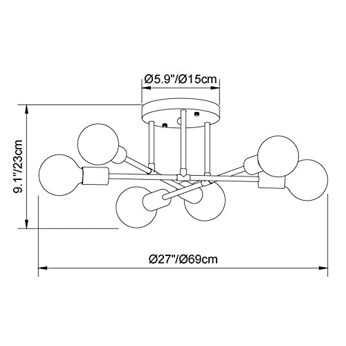 Modern Sputnik Chandelier