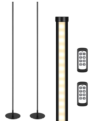 2 Pack 57.5” Floor Lamp with Remote (2 Count)