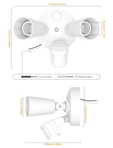 2 Pack Motion Sensor Outdoor Lights (2 Count)