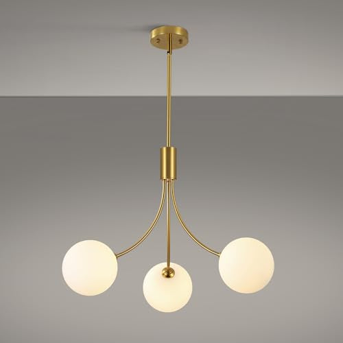 3 Light Gold Sputnik Chandeliers for Dining Room Light Fixture